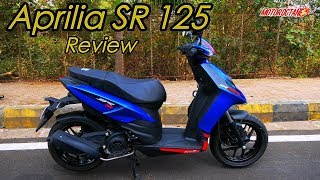 Aprilia SR 125 Review in Hindi  MotorOctane [upl. by Moynahan]