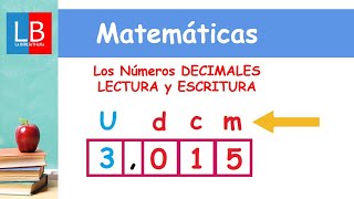 Los Números DECIMALES LECTURA y ESCRITURA ✔👩‍🏫 PRIMARIA [upl. by Derna]