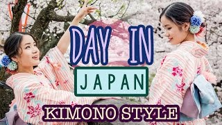 A Day in JAPAN  Wearing a Kimono  SAKURA Cherry Blossoms  KimDao [upl. by Noleta739]