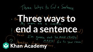 Three ways to end a sentence  Punctuation  Khan Academy [upl. by Cally]