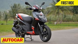 Aprilia SR 150  First Ride  Autocar India [upl. by Ireg]