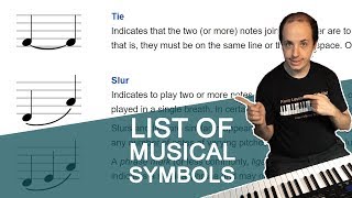 The List of Musical Symbols and Terms [upl. by Neram856]