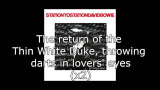 Station to Station  David Bowie  Lyrics [upl. by Ideih]