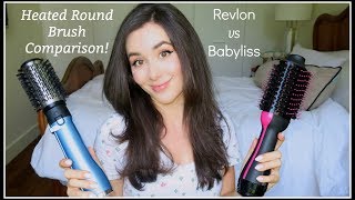 HEATED ROUND BRUSH COMPARISON  REVLON vs BABYLISS [upl. by Aklim]