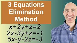 Solving Systems of 3 Equations Elimination [upl. by Motch426]