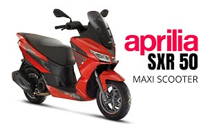 2021 AllNew Aprilia SXR 50cc Maxi Scooter Colors Features Details [upl. by Anned]