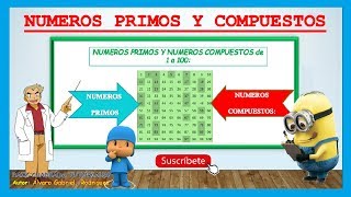 NÚMEROS PRIMOS Y COMPUESTOS  mejor explicación y ejemplos  Primaria [upl. by Itisahc659]