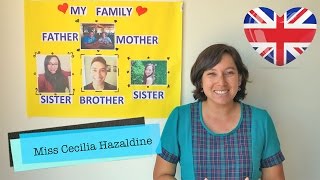 1º Básico 2017 Inglés Presentación quotMy familyquot [upl. by Nimsay924]