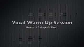 Singing Lessons  Vocal Warm Up Exercises PART 1 of 3 [upl. by Greenwald972]